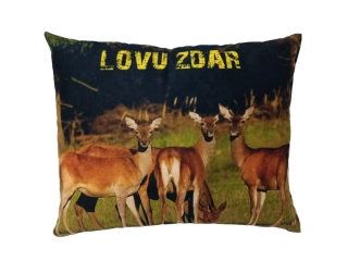 Moon River Polštář Lovu Zdar myslivecký motiv srnky 33x43 cm