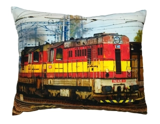 Moon River Polštářek s vlakem lokomotivou 742 435-1  33x43 cm
