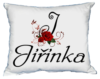 Moon River JIŘINKA polštář s dámským jménem 30x40 cm