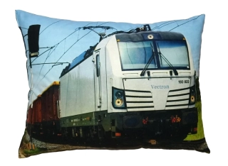 Moon River Polštářek s vlakem lokomotivou 193 823 Vectron  velikost 33x43 cm