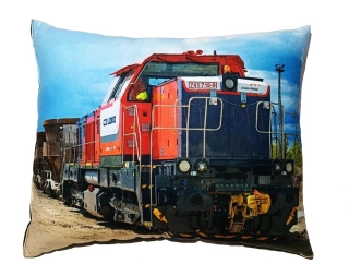 Moon River Polštářek s vlakem lokomotivou 741 719-9  velikost 33x43 cm