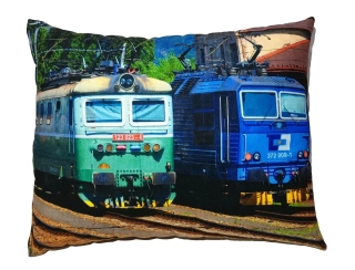 Moon River Polštářek s vlakem lokomotivou 123 023-4  velikost 33x43 cm