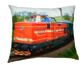 Moon River Polštářek s vlakem lokomotivou T444 162  velikost 33x43 cm