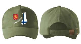 kšiltovka s vlajkou FINSKA khaki