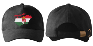 kšiltovka s vlajkou MAĎARSKA  černá