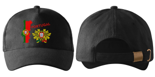 kšiltovka s vlajkou PORTUGALSKA  černá
