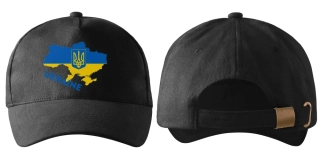 kšiltovka s vlajkou UKRAJINY  černá