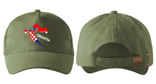 kšiltovka s vlajkou CHORVATSKA khaki