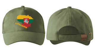 kšiltovka s vlajkou LITVA khaki