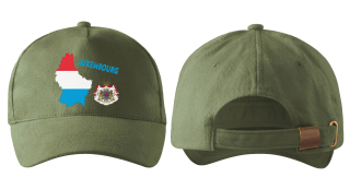 kšiltovka s vlajkou LUCEMBURSKA khaki