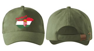 kšiltovka s vlajkou MAĎARSKA khaki