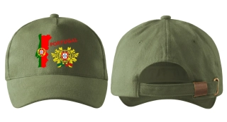 kšiltovka s vlajkou PORTUGALSKA khaki