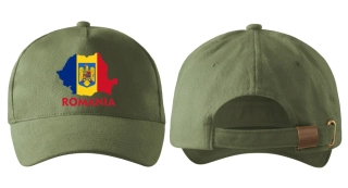kšiltovka s vlajkou RUMUNSKA khaki