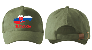 kšiltovka s vlajkou SLOVENSKA khaki