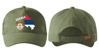 kšiltovka s vlajkou SRBSKA khaki