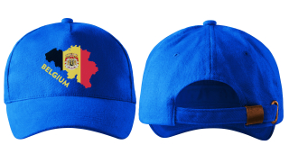 kšiltovka s vlajkou Belgie modrá
