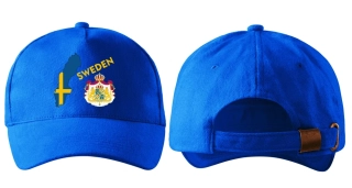 kšiltovka s vlajkou ŠVÉDSKA modrá