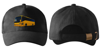 kšiltovka s autobusem Scania A30 černá 