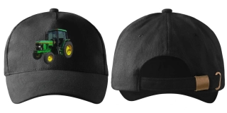 kšiltovka s traktorem John Deere 6400 černá 