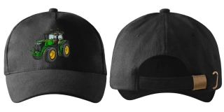 kšiltovka s traktorem John Deere 7250R černá 