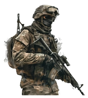 Moon River samolepka army voják  6x4 cm