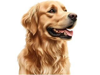 Moon River Zlatý retrívr samolepka se psem  6x4 cm