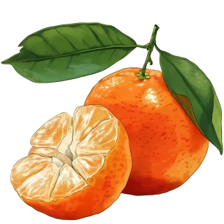 Moon River samolepka mandarinka 7x6 cm