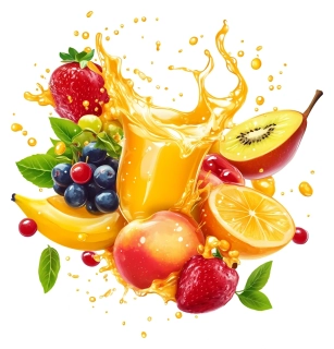 Moon River samolepka mix letní ovoce 6x6 cm