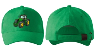 kšiltovka s traktorem John Deere 7250R zelená 