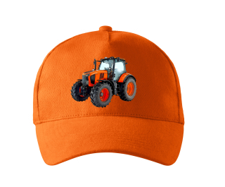 kšiltovka s traktorem Kubota oranžová 