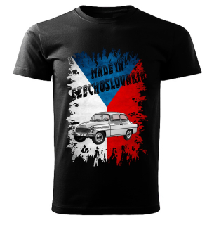 Pánské tričko černé Made in Czechoslovakia legendy  VZOR č. 07