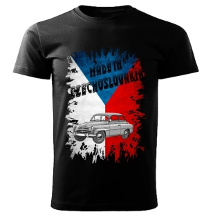 Pánské tričko černé Made in Czechoslovakia legendy  VZOR č. 08 