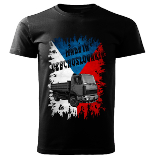 Pánské tričko černé Made in Czechoslovakia legendy  VZOR č. 13 LIAZ FZ 