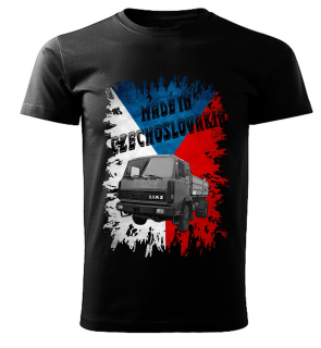 Pánské tričko černé Made in Czechoslovakia legendy  VZOR č. 14 LIAZ 110 