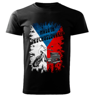 Pánské tričko černé Made in Czechoslovakia legendy  VZOR č. 17 