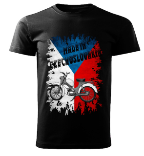 Pánské tričko černé Made in Czechoslovakia legendy  VZOR č. 26 STADION S22 