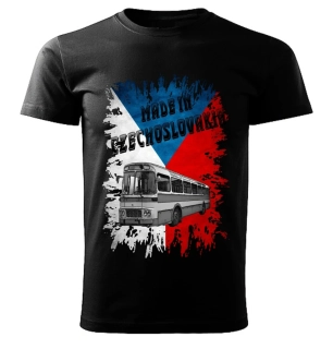 Pánské tričko černé Made in Czechoslovakia legendy  VZOR č. 27 KAROSA ŠL 11 