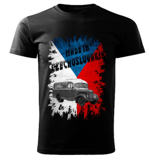 Pánské tričko černé Made in Czechoslovakia legendy  VZOR č. 28 PRAGA RND 