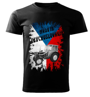 Pánské tričko černé Made in Czechoslovakia legendy  VZOR č. 32 ZETOR 50 SUPER 