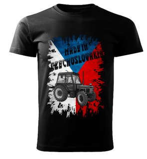 Pánské tričko černé Made in Czechoslovakia legendy  VZOR č. 34 ZETOR 7745 