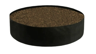 Moon River textilní květináč záhon černý rozměr 25 x 60 cm obsah 70 l