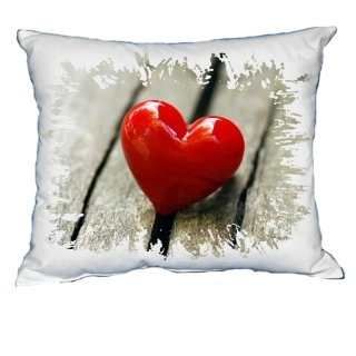 Moon River polštář Svatý Valentýn srdce na podlaze 30x40 cm