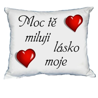 Moon River polštář Svatý Valentýn Moc Tě Miluji lásko moje 30x40 cm