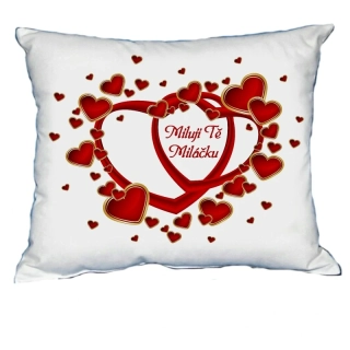Moon River polštář Svatý Valentýn Miluji Tě miláčku srdíčka  30x40 cm