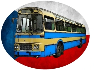 Nažehlovačka s autobusem KAROSA ŠL11