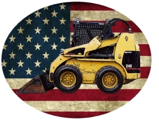Nažehlovačka s bagrem Caterpillar 248D bobcat