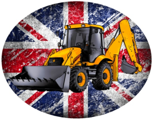 Nažehlovačka s bagrem JCB 3CX