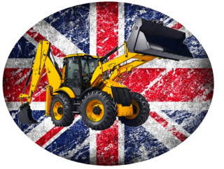 Nažehlovačka s bagrem JCB 4CX