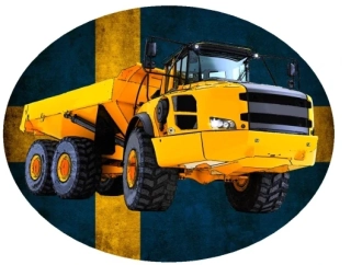 Nažehlovačka s bagrem VOLVO A40F dumper