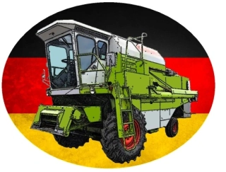 Nažehlovačka s kombajnem Claas Dominator 76